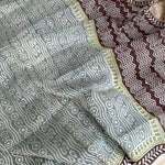 Load image into Gallery viewer, Nalini Handblock Printed Silk Linen Saree
