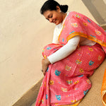 Load image into Gallery viewer, Nerdy Stylish Kitty Cotton Saree
