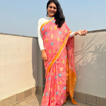 Load image into Gallery viewer, Nerdy Stylish Kitty Cotton Saree
