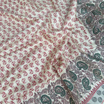 Load image into Gallery viewer, Paisley Garden Handblock Printed Desi Tussar Silk Saree
