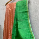 Load image into Gallery viewer, Peach Cobbler Cotton Viscose Saree
