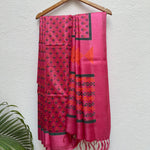 Load image into Gallery viewer, Preshti Handblock Printed Moonga Silk Saree
