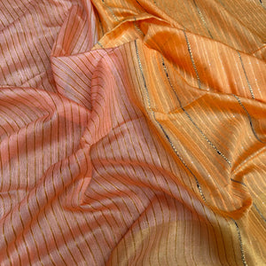 Salmon Buff Cotton Silk Saree