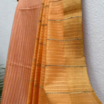 Load image into Gallery viewer, Salmon Buff Cotton Silk Saree
