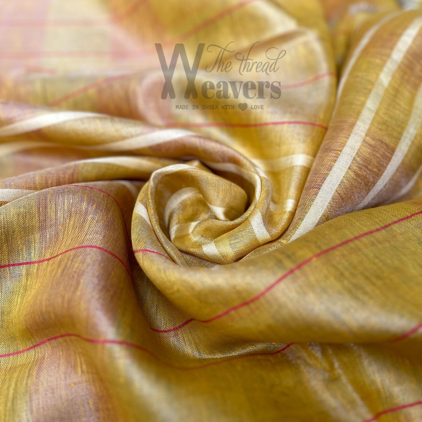 Sweet Manhattan Zari Linen Saree