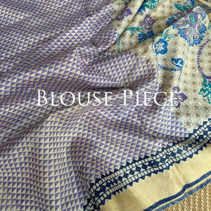 Urja Handblock Printed Moonga Silk Saree