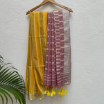 Load image into Gallery viewer, Wild Lantana Cotton Bamboo Silk Saree
