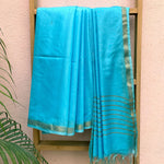 Load image into Gallery viewer, Aquarius Monacco Cotton Silk Saree
