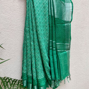 Arcadia Organic Linen Saree