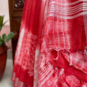 Bitter Sweet Love Shibori Cotton Linen Saree