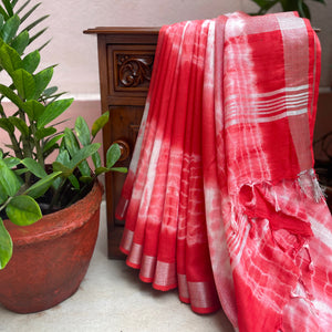 Bitter Sweet Love Shibori Cotton Linen Saree