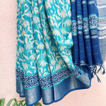 Load image into Gallery viewer, Bluebird Organic Linen Saree
