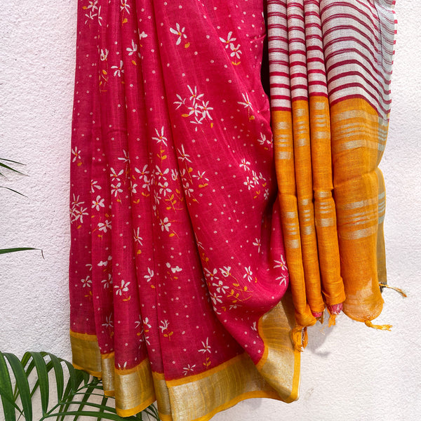 Art Silk Woven Saree in Mustard | Elegant saree, Saree, Orange saree