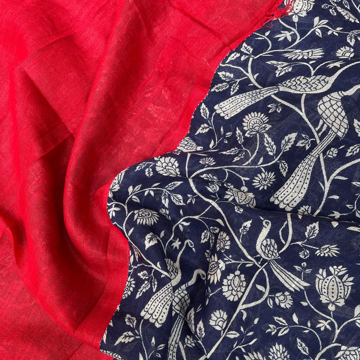 Dazzling Indigo Organic Linen Saree