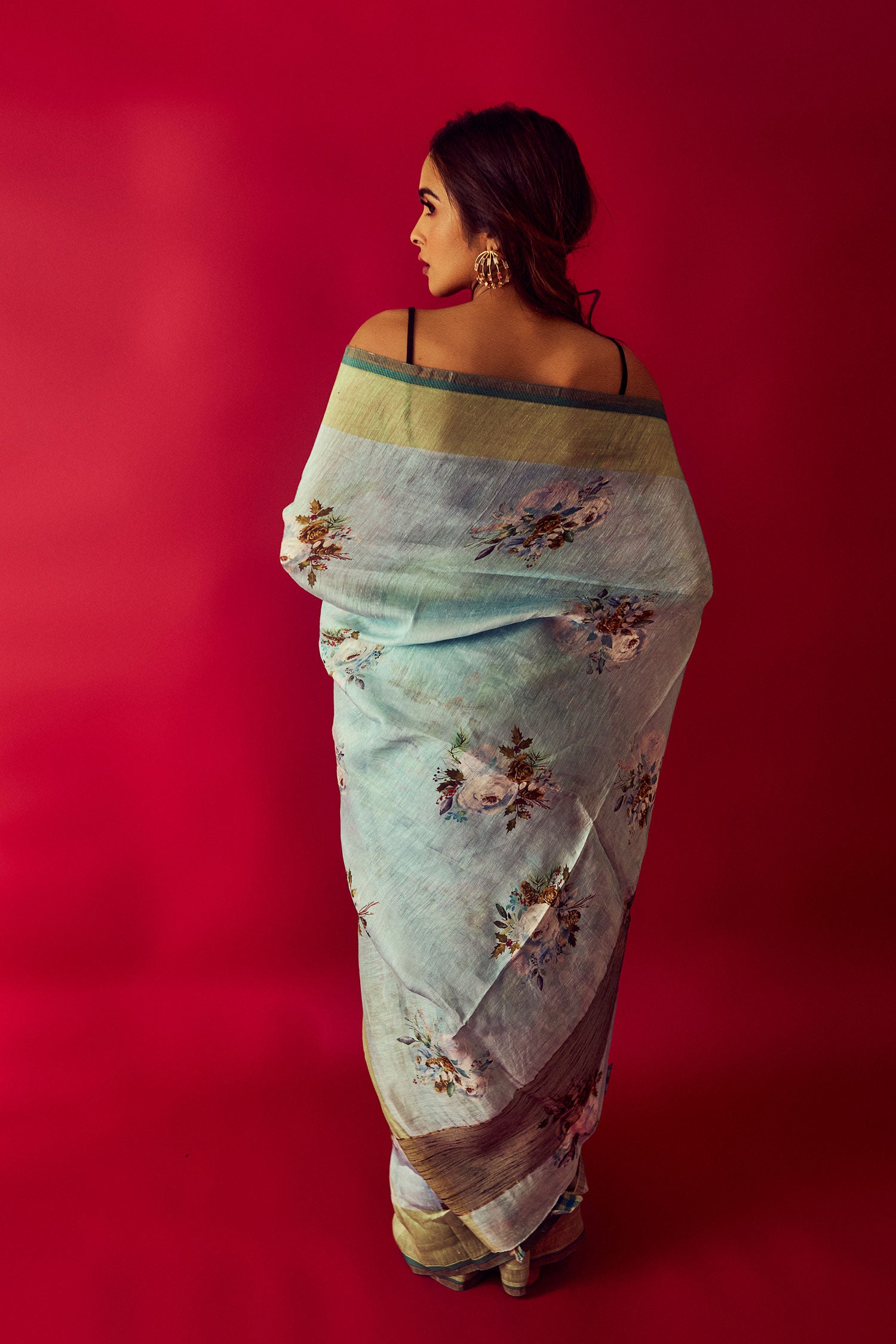 Evergreen Silk Linen Saree