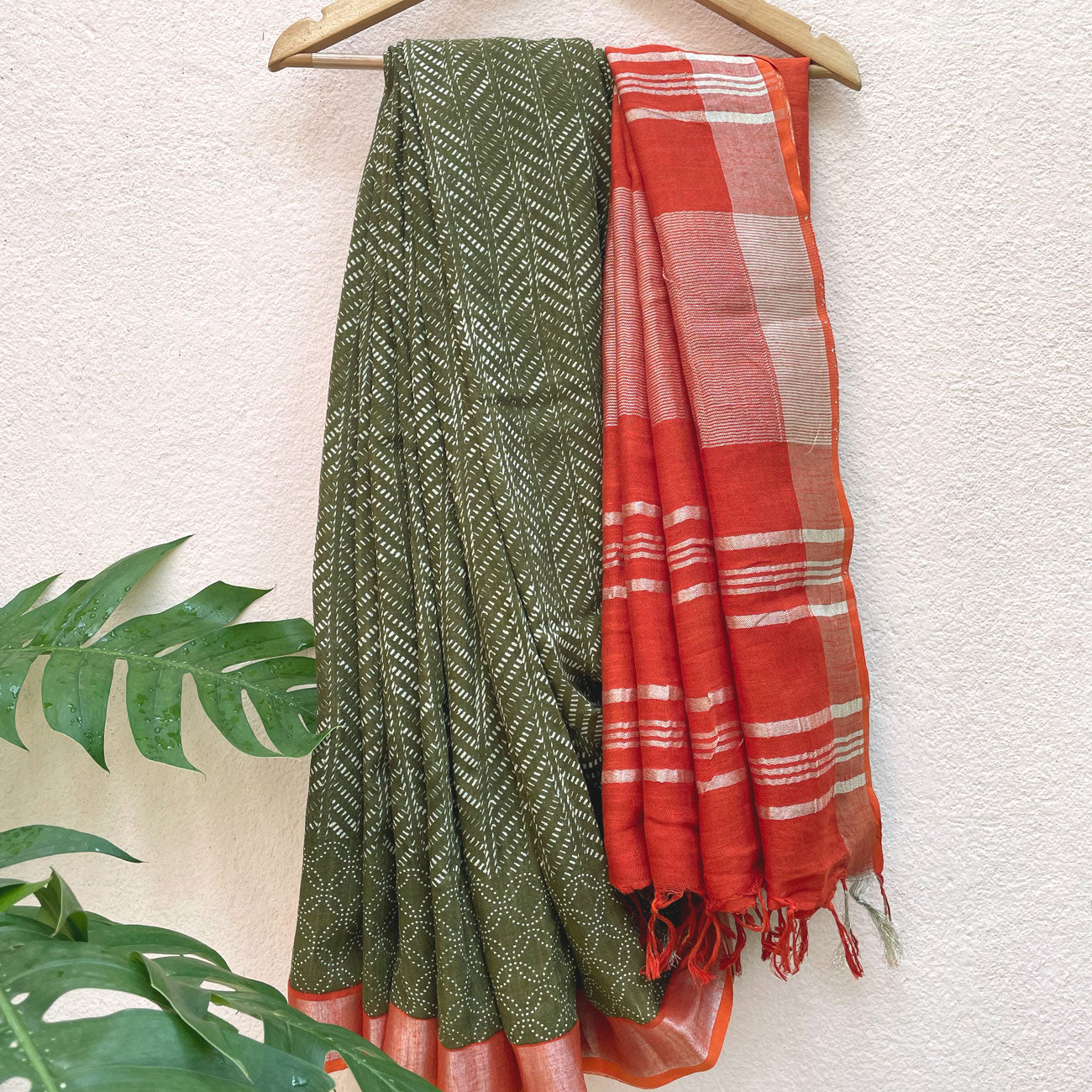 Green Pastures Organic Linen Saree