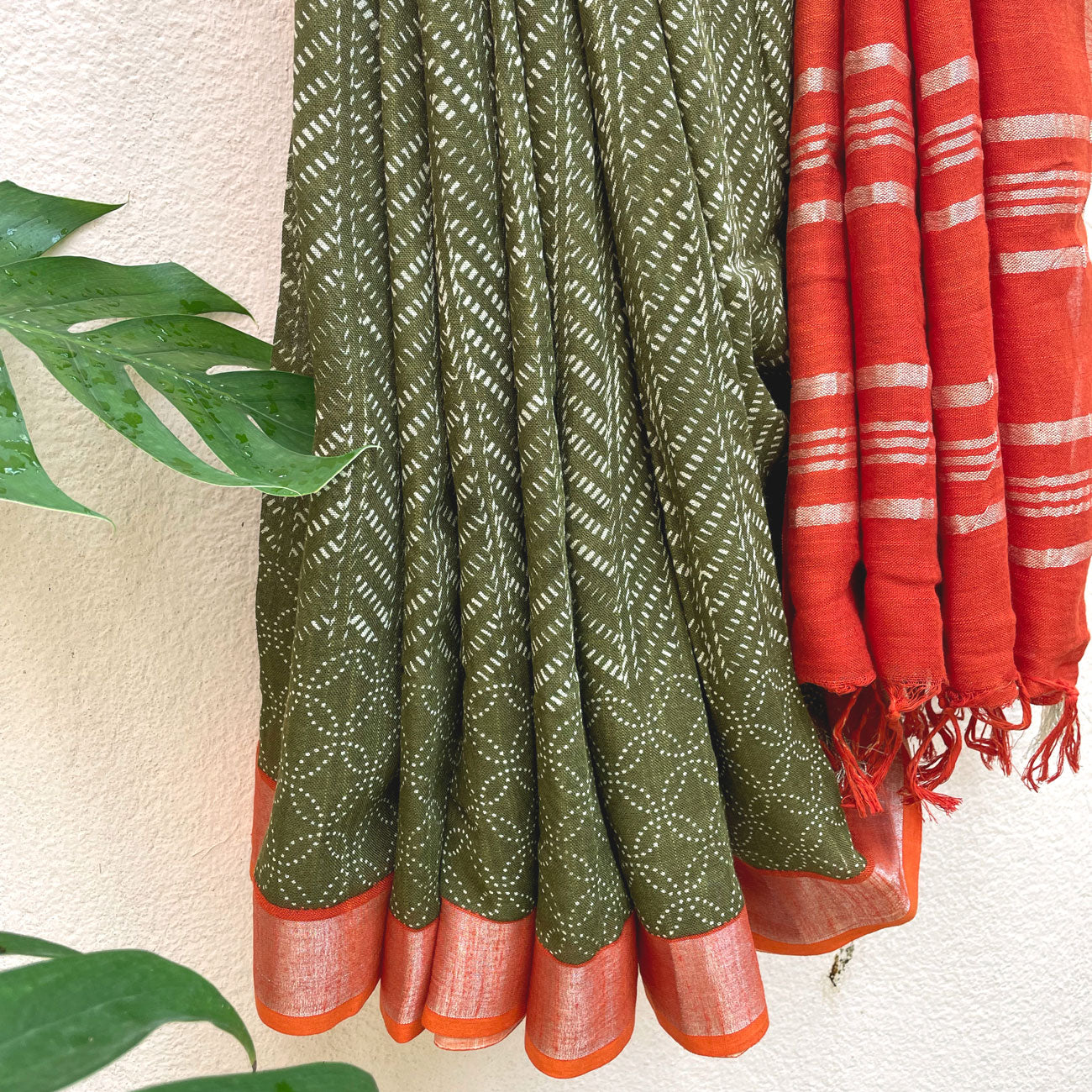 Green Pastures Organic Linen Saree