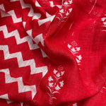 Load image into Gallery viewer, Hibiscus Red Organic Linen Saree
