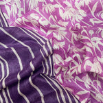 Load image into Gallery viewer, Hyacinth Violet Organic Linen Saree
