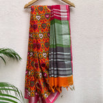 Load image into Gallery viewer, Autumn Glory Organic Linen Saree
