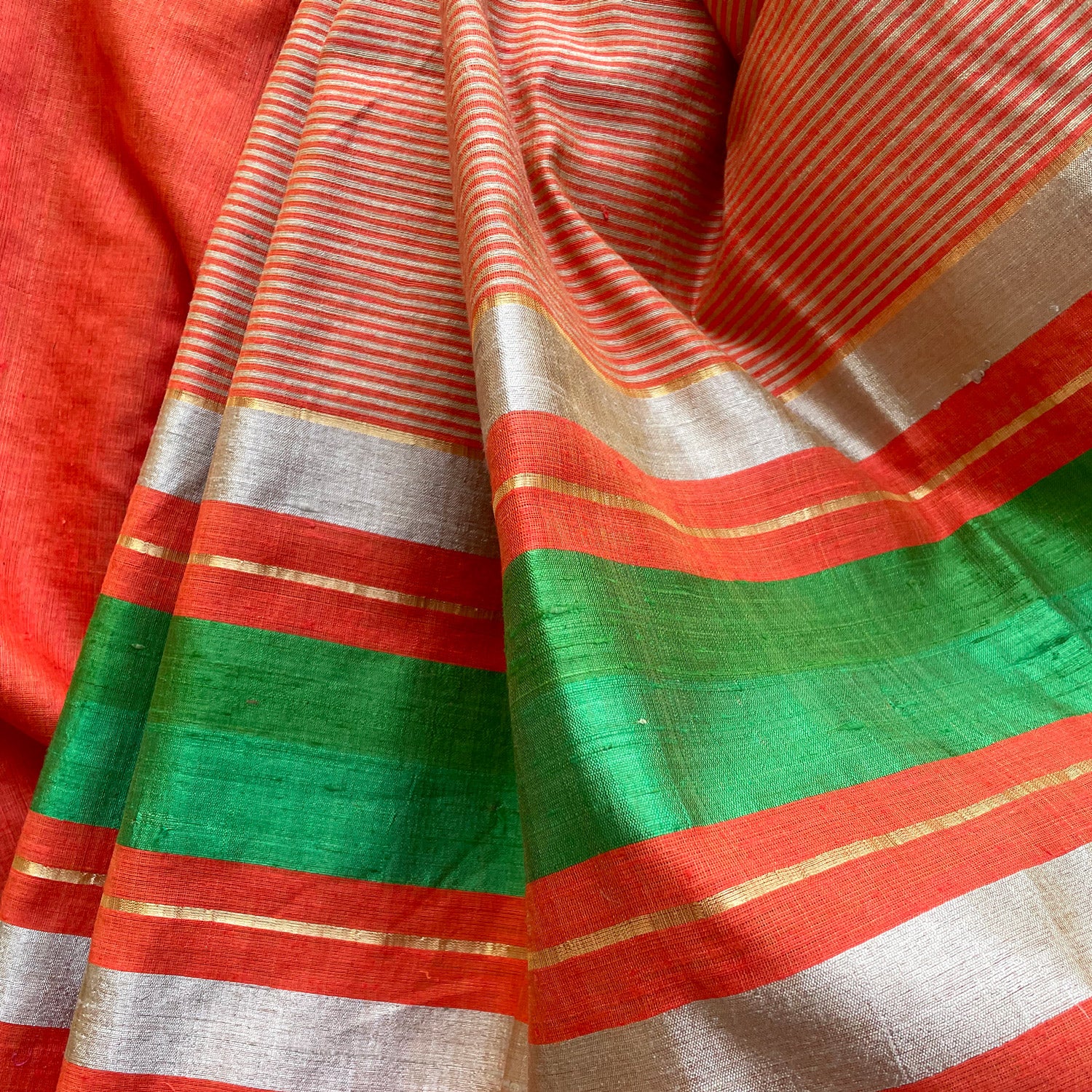 Tigerlily Tussar Dupion Silk Saree