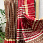 Load image into Gallery viewer, Mahogany Tussar Dupion Silk Saree
