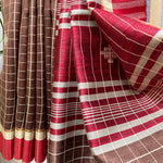 Load image into Gallery viewer, Mahogany Tussar Dupion Silk Saree
