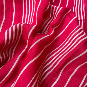 Paradise Pink Organic Linen Saree