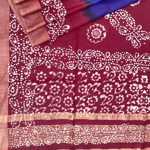 Primrose Batik Cotton Silk Saree