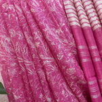 Load image into Gallery viewer, Raspberry Organic Linen Saree
