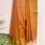 Load image into Gallery viewer, Rustic Bliss Pure Linen Saree
