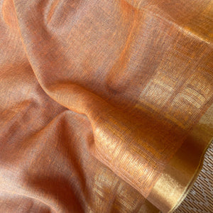 Rustic Bliss Pure Linen Saree