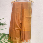 Load image into Gallery viewer, Rustic Bliss Pure Linen Saree
