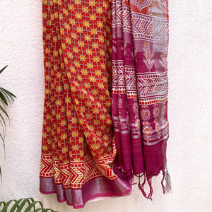 Salsa Organic Linen Saree