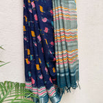 Load image into Gallery viewer, Scandi Bird Organic Linen Saree
