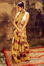 Load image into Gallery viewer, Sisterhood - Desi Tussar Silk Saree
