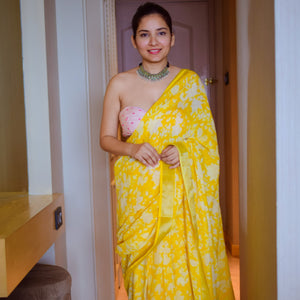 Linen Printed Saree