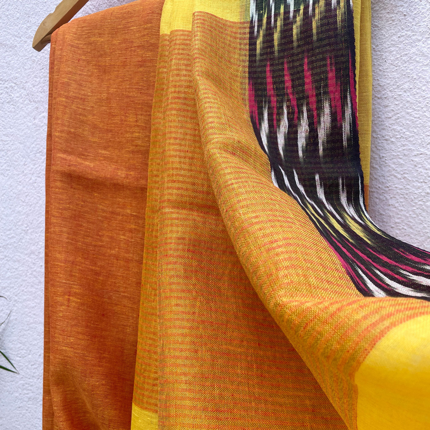 Sunset Vibes Pure Linen Saree