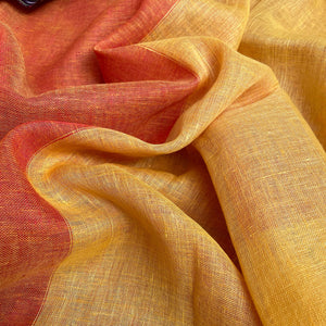 Sunset Vibes Pure Linen Saree