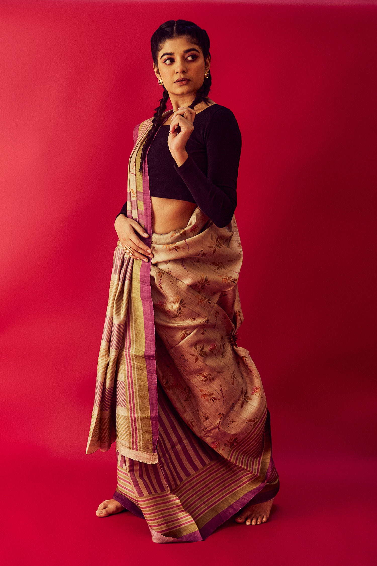 Totally Lit - Desi Tussar Silk Saree