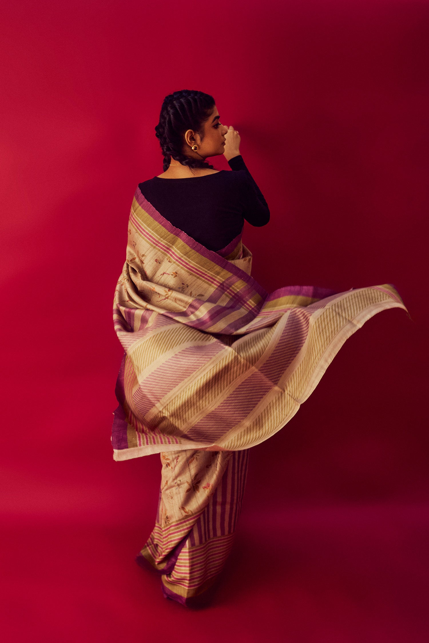 Totally Lit - Desi Tussar Silk Saree