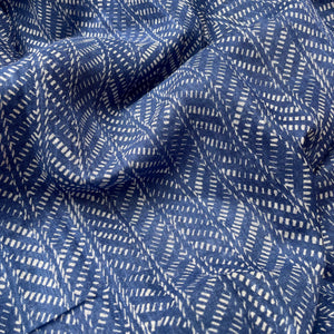 Twilight Blue Organic Linen Saree