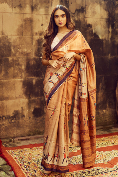 Banarasi Pure Chiniya Tussar Silk Saree, Feature : Anti-Wrinkle,  Shrink-Resistant, Pattern : Printed at Rs 13,500 / piece in Varanasi