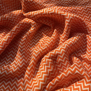 Vibrant Orange Organic Linen Saree